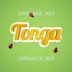 tonga in Ladybugs style - 3D name wallpaper
