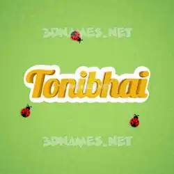 tonibhai in Ladybugs style - 3D name wallpaper