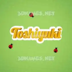 toshiyuki in Ladybugs style - 3D name wallpaper