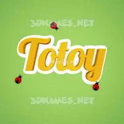 totoy in Ladybugs style - 3D name wallpaper