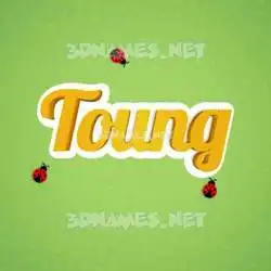 toung in Ladybugs style - 3D name wallpaper