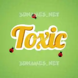 toxic in Ladybugs style - 3D name wallpaper