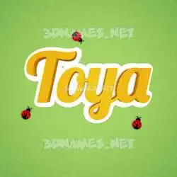 toya in Ladybugs style - 3D name wallpaper