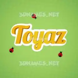 toyaz in Ladybugs style - 3D name wallpaper