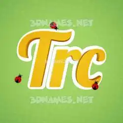 trc in Ladybugs style - 3D name wallpaper