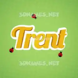 trent in Ladybugs style - 3D name wallpaper