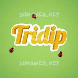 tridip in Ladybugs style - 3D name wallpaper