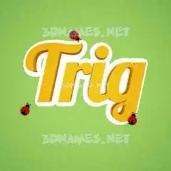 trig in Ladybugs style - 3D name wallpaper