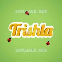 trishla in Ladybugs style - 3D name wallpaper