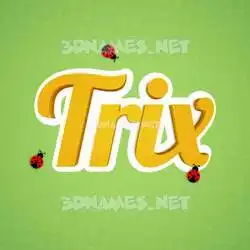trix in Ladybugs style - 3D name wallpaper