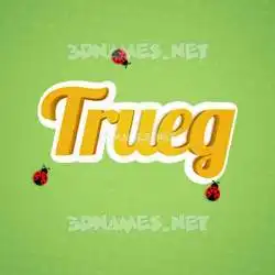 trueg in Ladybugs style - 3D name wallpaper