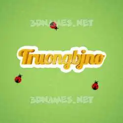 truongbjno in Ladybugs style - 3D name wallpaper