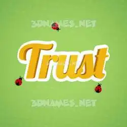 trust in Ladybugs style - 3D name wallpaper