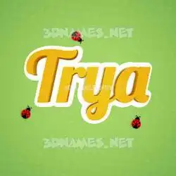 trya in Ladybugs style - 3D name wallpaper