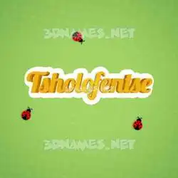 tsholofentse in Ladybugs style - 3D name wallpaper