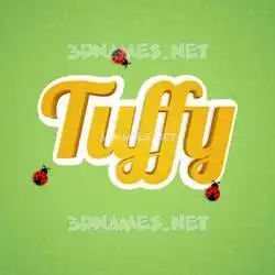 tuffy in Ladybugs style - 3D name wallpaper