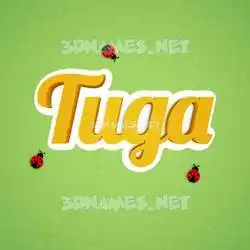tuga in Ladybugs style - 3D name wallpaper