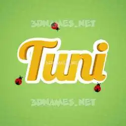 tuni in Ladybugs style - 3D name wallpaper