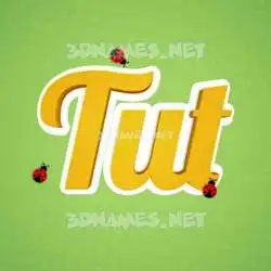 tut in Ladybugs style - 3D name wallpaper