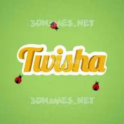 twisha in Ladybugs style - 3D name wallpaper