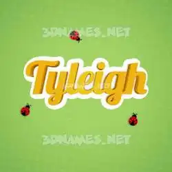 tyleigh in Ladybugs style - 3D name wallpaper