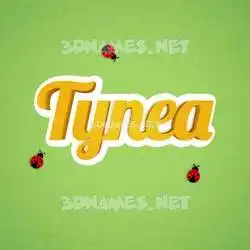 tynea in Ladybugs style - 3D name wallpaper