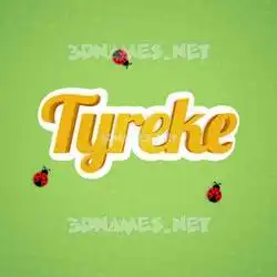 tyreke in Ladybugs style - 3D name wallpaper