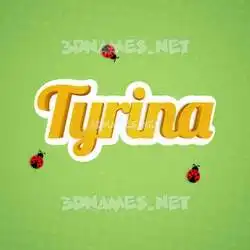 tyrina in Ladybugs style - 3D name wallpaper