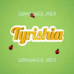 tyrishia in Ladybugs style - 3D name wallpaper