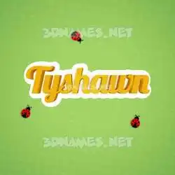 tyshawn in Ladybugs style - 3D name wallpaper
