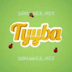 tyyba in Ladybugs style - 3D name wallpaper