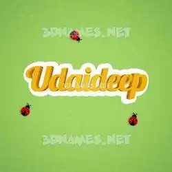udaideep in Ladybugs style - 3D name wallpaper