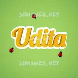 udita in Ladybugs style - 3D name wallpaper