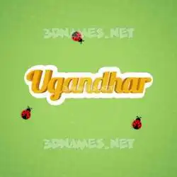 ugandhar in Ladybugs style - 3D name wallpaper