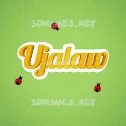 ujalaw in Ladybugs style - 3D name wallpaper
