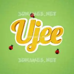 ujee in Ladybugs style - 3D name wallpaper