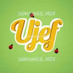 ujef in Ladybugs style - 3D name wallpaper