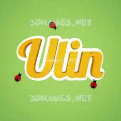 ulin in Ladybugs style - 3D name wallpaper