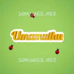 umamuthu in Ladybugs style - 3D name wallpaper