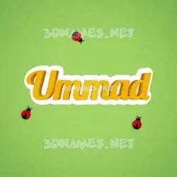 ummad in Ladybugs style - 3D name wallpaper