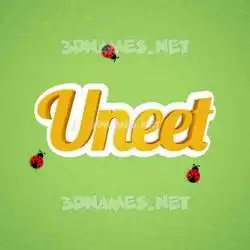 uneet in Ladybugs style - 3D name wallpaper