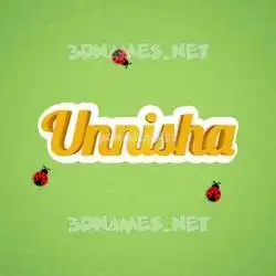 unnisha in Ladybugs style - 3D name wallpaper