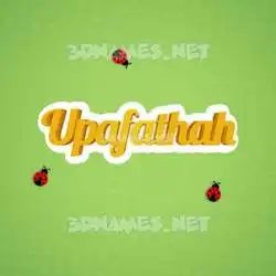 upafathah in Ladybugs style - 3D name wallpaper