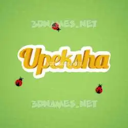 upeksha in Ladybugs style - 3D name wallpaper