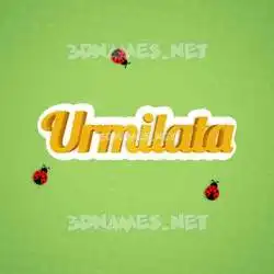 urmilata in Ladybugs style - 3D name wallpaper