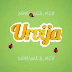 urvija in Ladybugs style - 3D name wallpaper