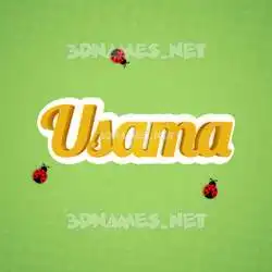 usama in Ladybugs style - 3D name wallpaper