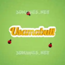usamabutt in Ladybugs style - 3D name wallpaper