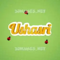 ushasri in Ladybugs style - 3D name wallpaper