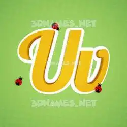 uv in Ladybugs style - 3D name wallpaper